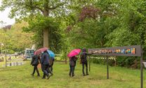 De zomersproeten regenden weg ...