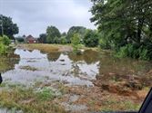Opvangbekken in Beemdenstraat loopt over