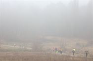 Mijnentocht: sfeer zit erin, jammer van de mist