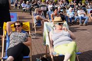 De gezapige sfeer van een bluesfestival