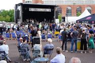 De gezapige sfeer van een bluesfestival