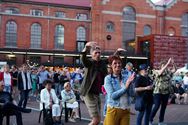 De gezapige sfeer van een bluesfestival