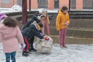 Reuze sneeuwballen in De Brug