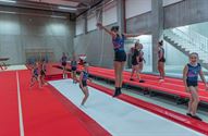 De eerste turntraining in de nieuwe gymhal