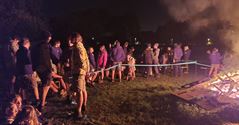 Een verjaardagsfeestje bij het kampvuur in Eversel