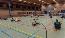Spektakel in rolstoel- en zitbadminton