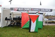 Massa volk op pro-Palestijnse manifestatie