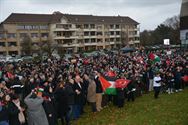 Massa volk op pro-Palestijnse manifestatie