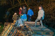 Kerstboomverbranding werd een gezellig evenement