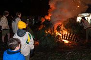 Kerstboomverbranding werd een gezellig evenement