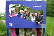 Fietskaart met lussen en fotobord bij Kolenspoor