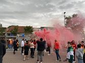 Supporters Galatasaray bouwen kampioenenfeest