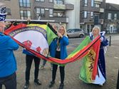 De Slamridders hebben hun vlaggen gehesen