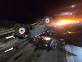 Ravage bij crash op snelweg