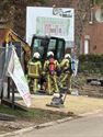 Gaslek bij werken in het Schuttershof