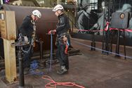 Monumentenwachters oefenen 55 meter hoog