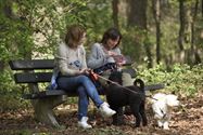 Baasjes en honden wandelden naar De Kluis