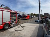 Brand in achterbouw in de Schaapsweg