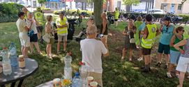 Enkele tientallen deelnemers aan Zomerfietstocht