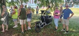 Enkele tientallen deelnemers aan Zomerfietstocht