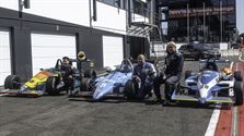 De kranige oudjes in volle actie op Historic GP